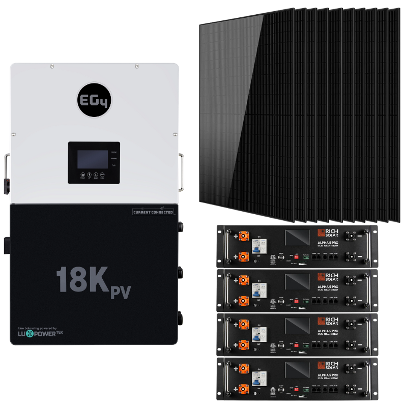 EG4 18kPV High-Capacity Hybrid Power Kit – 12kW Inverter with Flexible Battery & Solar Options