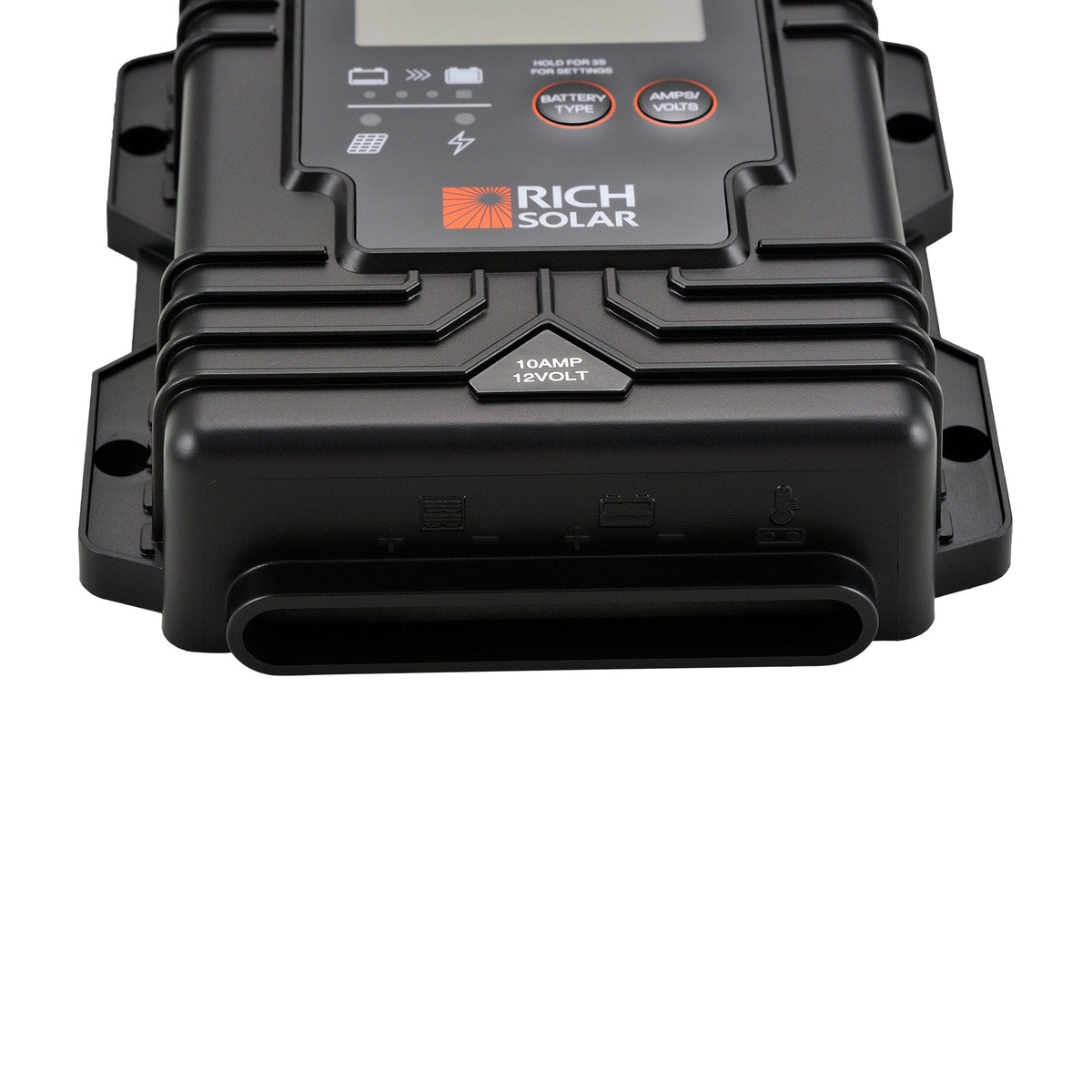 RICH SOLAR BRAVO Waterproof 10 | 10 Amp Waterproof PWM Solar Charge Controller | Waterproof 10A 12V PWM Solar Controller for RVs, Trailers, Campers, Vans, Boats, Off-Grid | #1 Waterproof Solar Controller PWM Charge Controllers RICH SOLAR