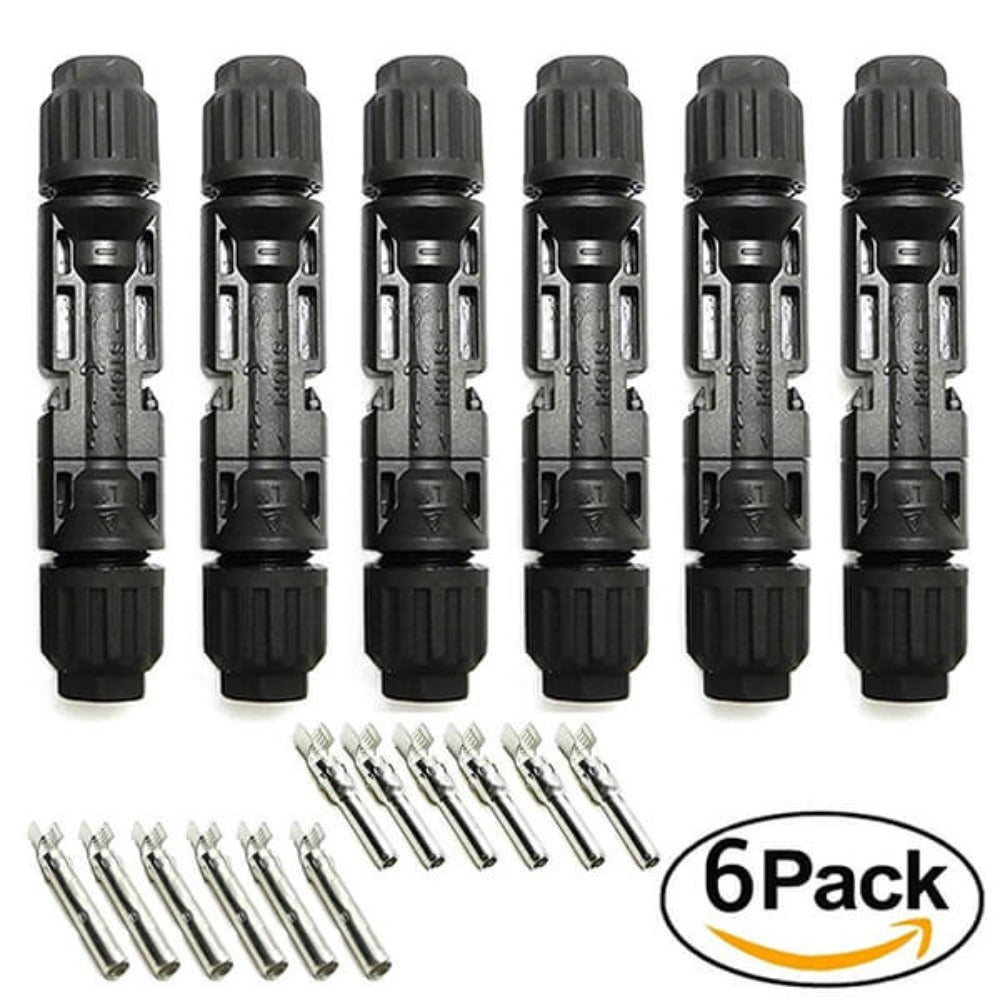 6 Pack Of BougeRV Male Female Solar Panel Connector