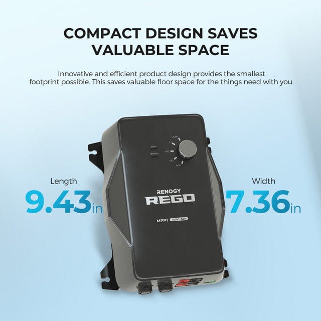 REGO 12V 60A MPPT Solar Charge Controller Solar Charge Controllers Renogy