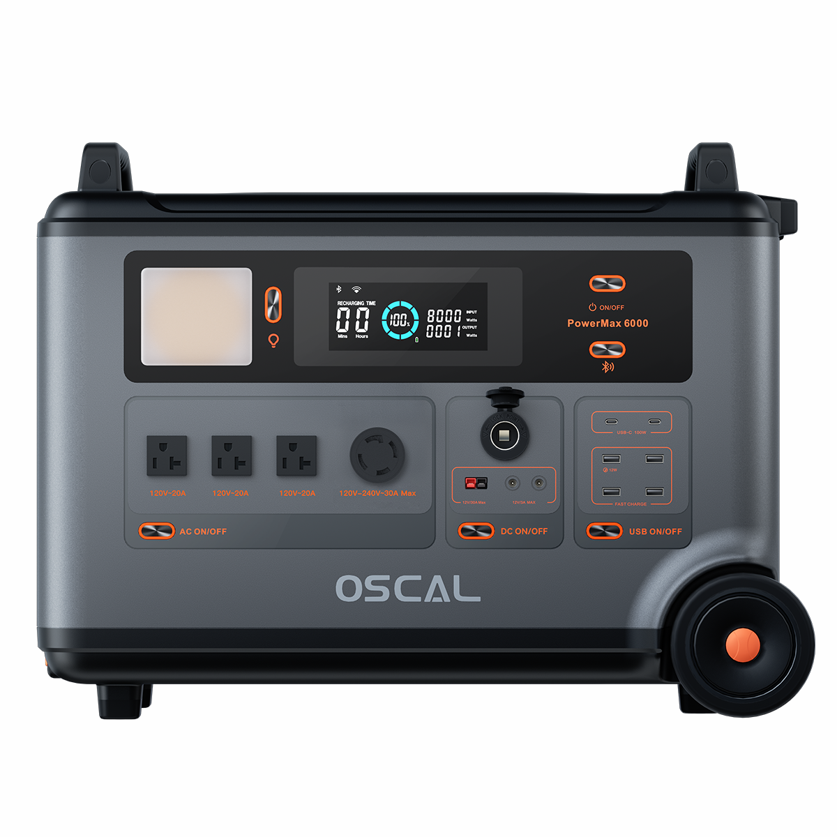 Oscal PowerMax 6000 | 6000W Portable Power Station with 120/240V Dual Voltage Solar Generators Oscal