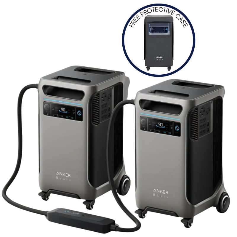 Anker SOLIX F3800 x 2 + Double Power Hub Solar Generator Kits Anker