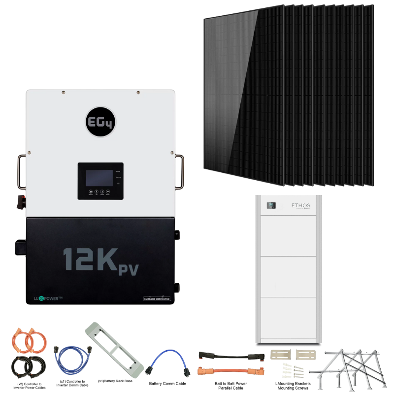 EG4 12kPV ETHOS Kit Hybrid Power System with Stackable Storage & Solar Options
