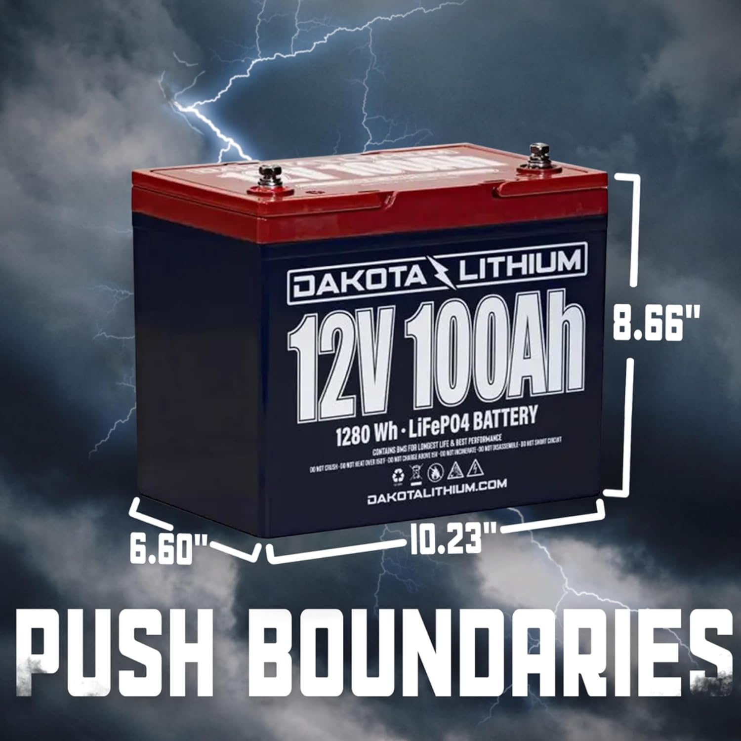 Dakota Lithium 12v 100Ah Deep Cycle LiFePO4 Battery