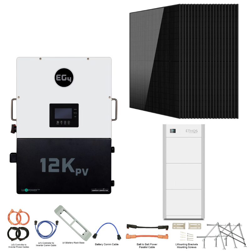EG4 12kPV ETHOS Kit Hybrid Power System with Stackable Storage & Solar Options