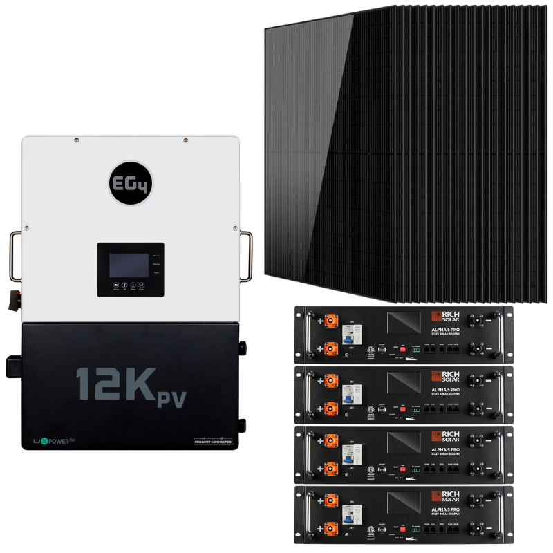 EG4 12kPV Modular Hybrid Power Kit – Flexible Battery & Solar Configurations