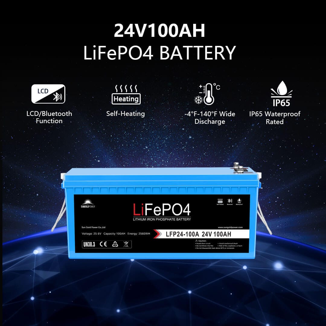 Sungold Power Off-Grid Solar Kit 6000W 24VDC 120V/240V LiFePO4 10.24KWH Lithium Battery 6 X 370 Watt Solar Panels Solar Kits SunGoldPower