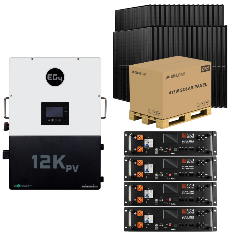 EG4 12kPV Modular Hybrid Power Kit – Flexible Battery & Solar Configurations