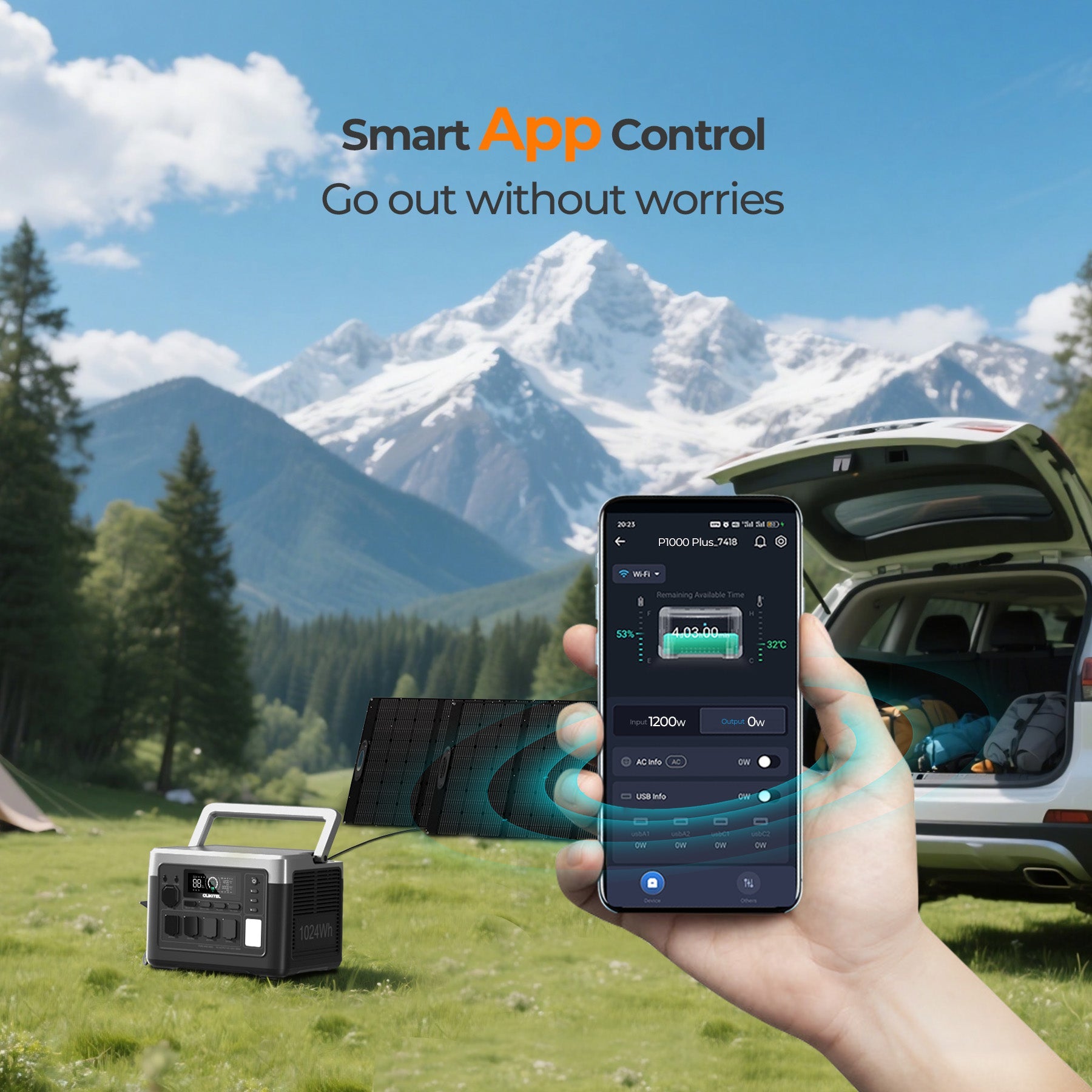 OUKITEL P1000 PLUS Portable Power Station 1800W/1024Wh