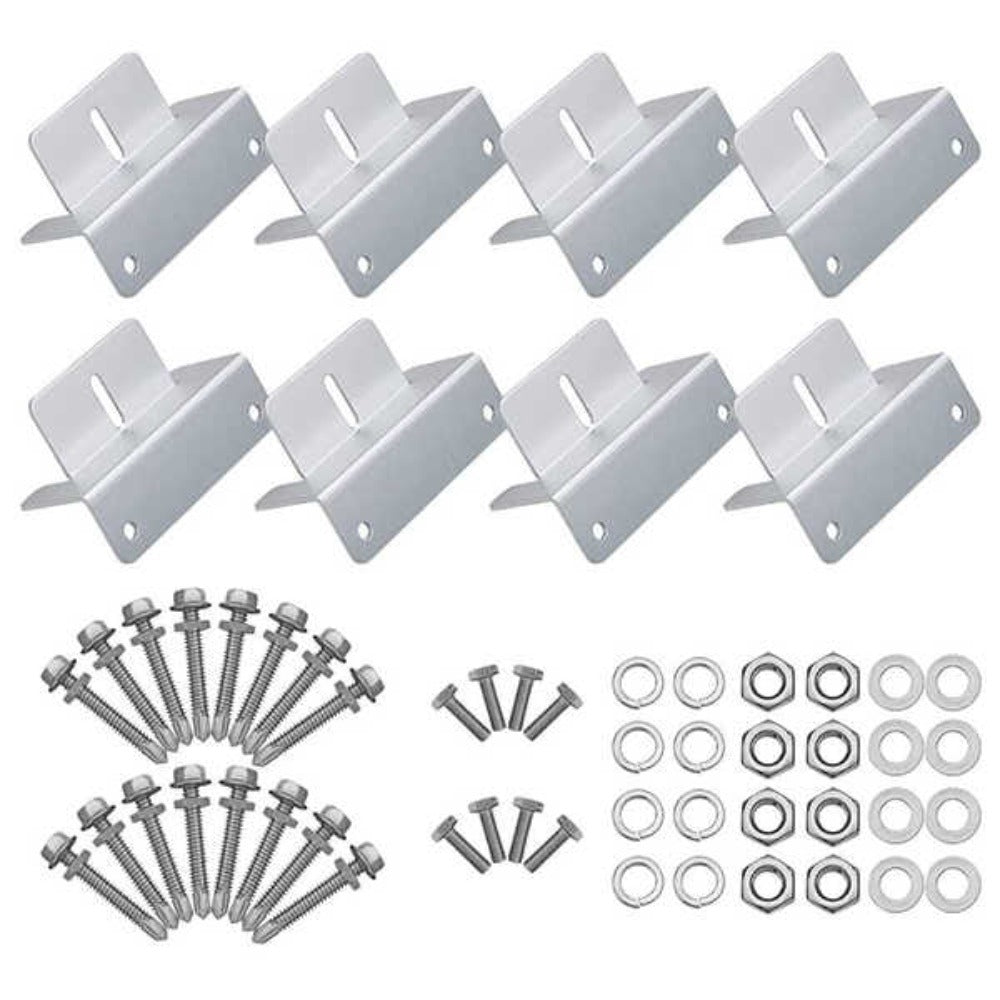 8 Units Of BougeRV Solar Panel Mounting Z Bracket Mount Kits Supporting
