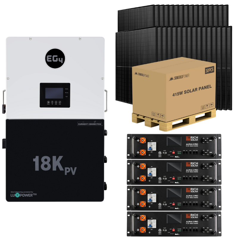 EG4 18kPV High-Capacity Hybrid Power Kit – 12kW Inverter with Flexible Battery & Solar Options