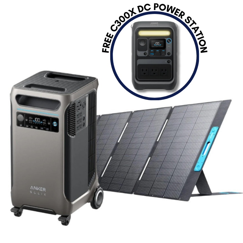 Anker SOLIX F3800 Solar Generator Kits (Free C300X DC Power Station) Solar Generator Kits Anker F3800 + 1 x 400W Solar Panel (3.84kWh)