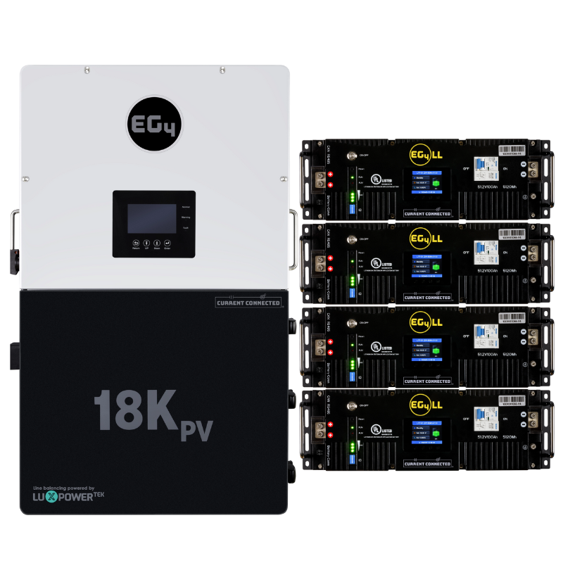 EG4 18kPV High-Capacity Hybrid Power Kit – 12kW Inverter with Flexible Battery & Solar Options