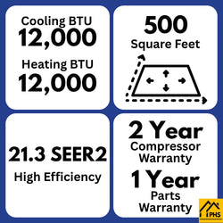 MRCOOL 5th Gen Advantage 12,000 BTU Single Zone Mini Split Complete System with 16ft. Line Set 230V | System Set