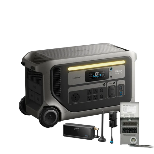Anker SOLIX F3000 Portable Power Station + Transfer Switch + Power Saver Kit