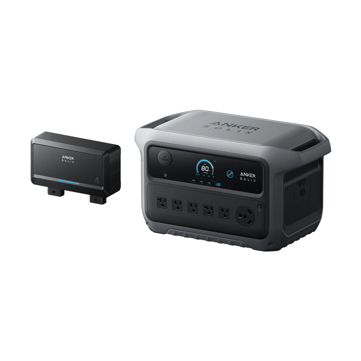 Anker SOLIX C2000 Gen2 Portable Power Station + 400w Solar Panel + Car Alternator Charger