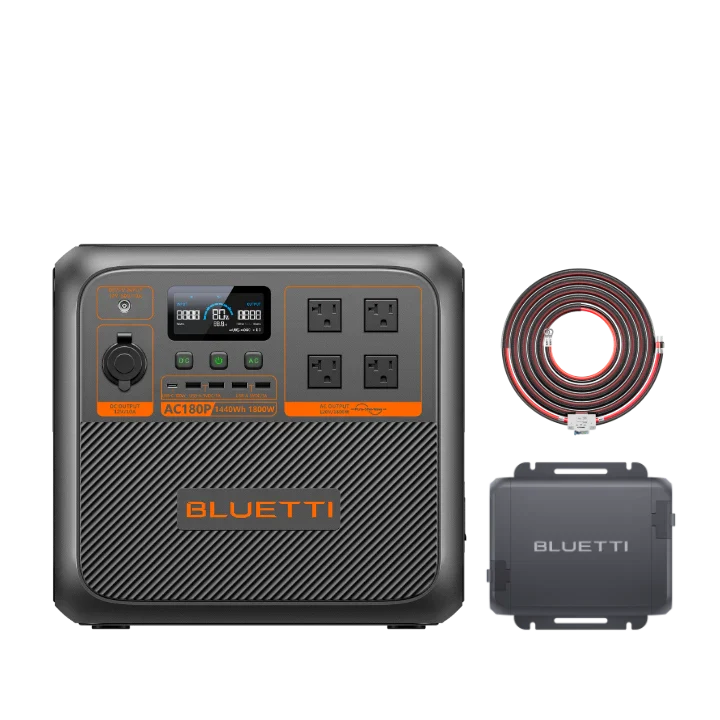 Bluetti AC180P Solar Portable Power Station - 1,800W Power