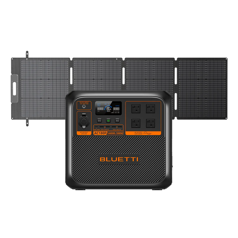 BLUETTI AC180P Solar Portable Power Station | 1,800W with 1,440Wh Capacity