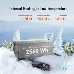 RICH SOLAR ALPHA 4 | 24V 100Ah LiFePO4 Battery | Powerful 24V Lithium Battery for RVs, Trailers, Vans, Boats, Off-Grid | 5,000 Lifetime Cycles | Bluetooth and Internal Heat Technology Batteries RICH SOLAR