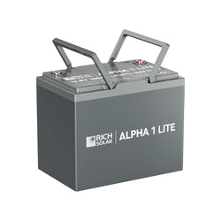 RICH SOLAR ALPHA 1 LITE | 12V 100Ah LiFePO4 Battery | Lightweight 12V Lithium Battery for RVs, Trailers, Vans, Boats, Off-Grid | 4,000 Lifetime Cycles | Best Value Batteries RICH SOLAR