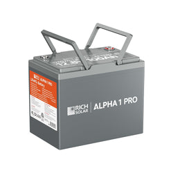 RICH SOLAR ALPHA 1 PRO | 12V 100Ah LiFePO4 Battery | Premium 12V Lithium Battery for Off-Grid, RVs, Boats | 7,000 Lifetime Cycles | 10-Year Warranty | UL1973 Certified Batteries RICH SOLAR