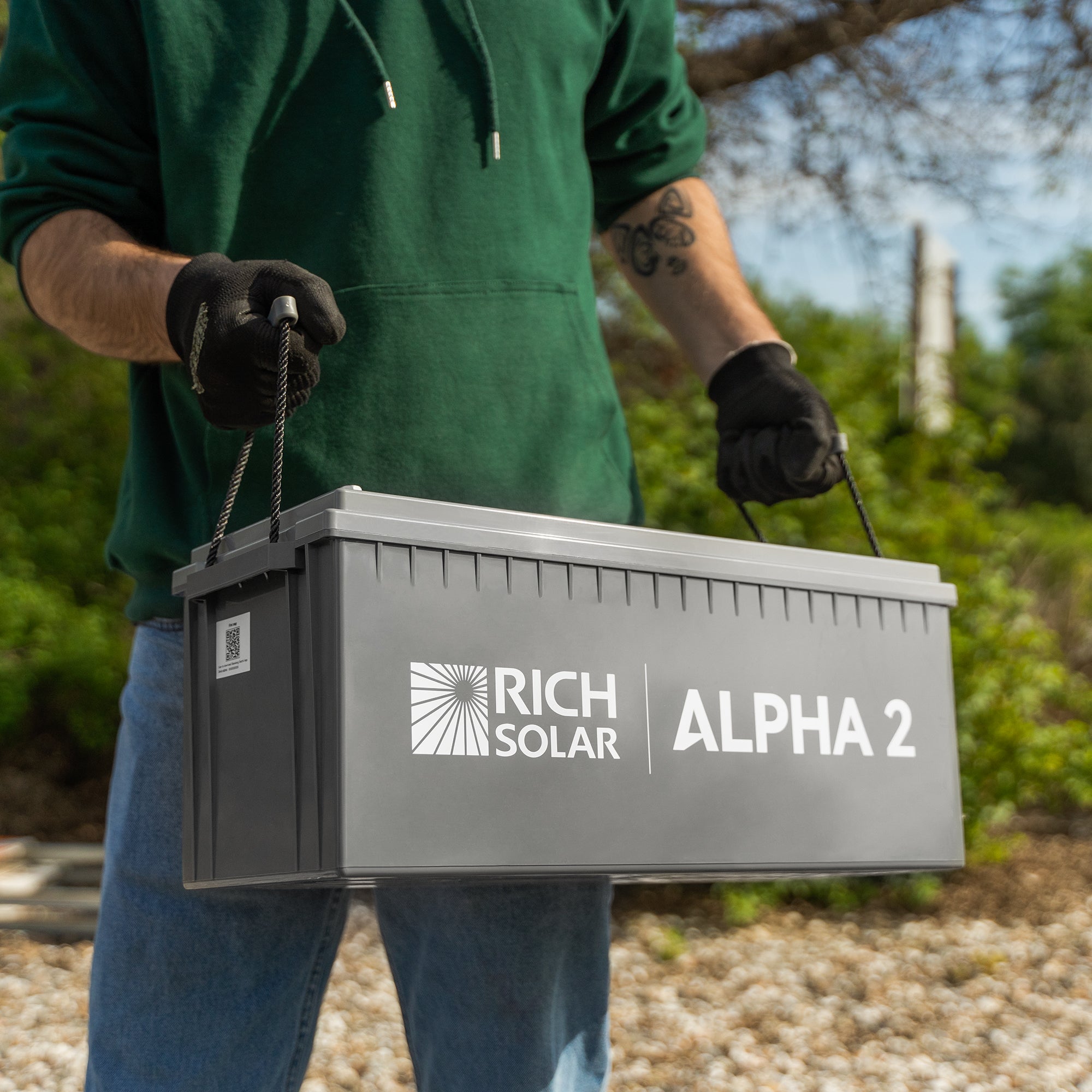 RICH SOLAR ALPHA 2 - 12V 200Ah LiFePO4 Battery, 5,000 Cycles, Bluetooth & Internal Heat Technology Batteries Rich Solar
