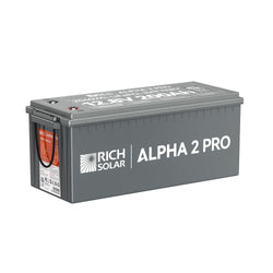 RICH SOLAR ALPHA 2 PRO | 12V 200Ah LiFePO4 Battery | Premium 12V Lithium Battery for RVs, Cabins, Tiny Homes | 7,000 Lifetime Cycles | 10 Year Warranty | UL1973 Certified Batteries RICH SOLAR