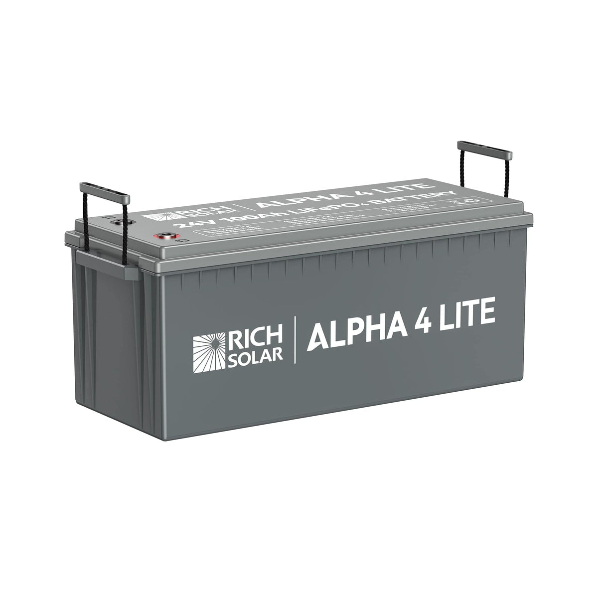 RICH SOLAR ALPHA 4 LITE | 24V 100Ah LiFePO4 Battery | Fast-Charging 24V Lithium Battery for RVs, Trailers, Vans, Boats, Off-Grid, Backup | 4,000 Lifetime Cycles | Best Value Batteries RICH SOLAR