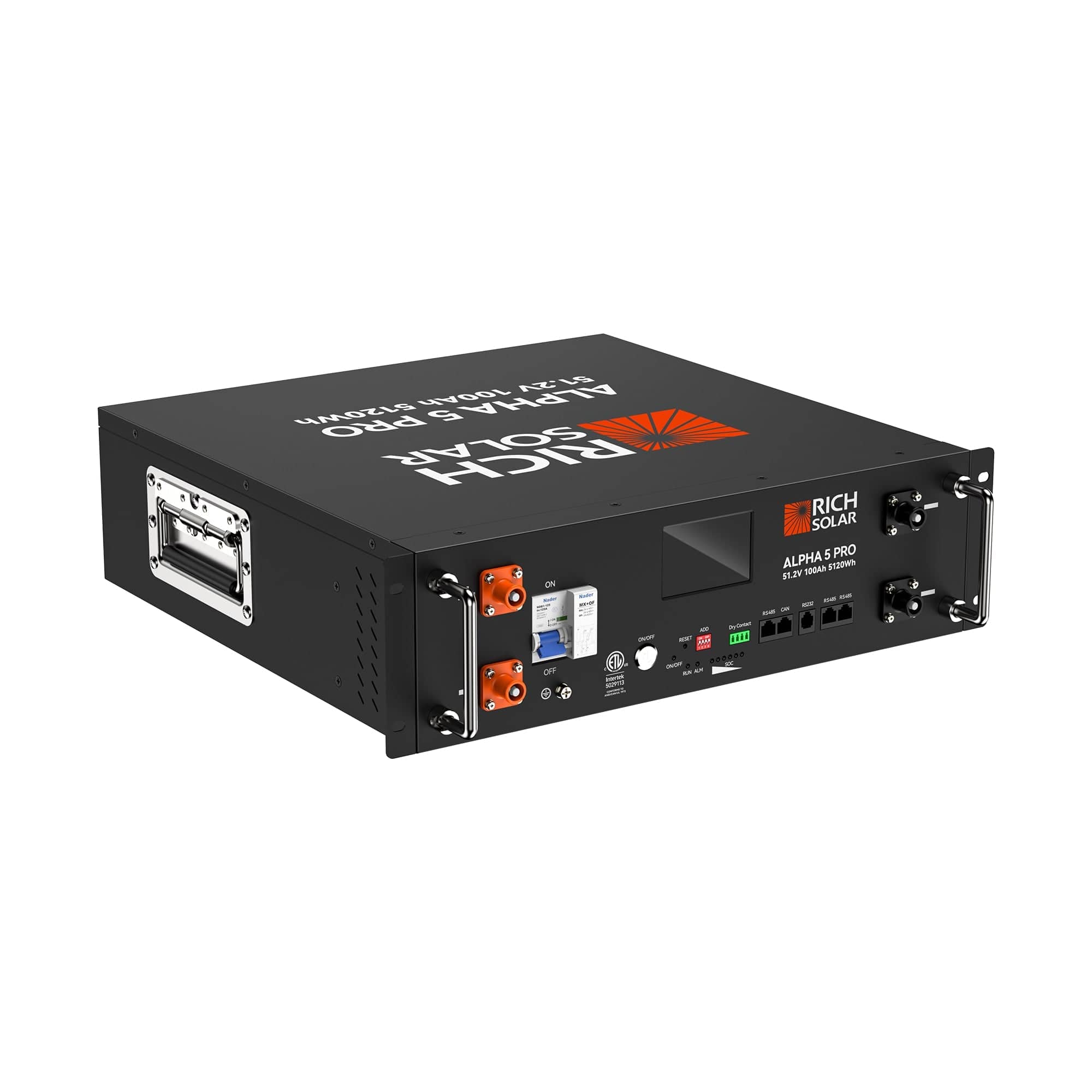 RICH SOLAR ALPHA 5 PRO | 51.2V | 100Ah LiFePO4 Battery | Premium 48V Server Rack Lithium Battery | 7,000 Lifetime Cycles | 10-Year Warranty | UL1973, UL9540A Certified (BACKORDER: 3rd week of June) Server Rack Batteries RICH SOLAR 1 Battery