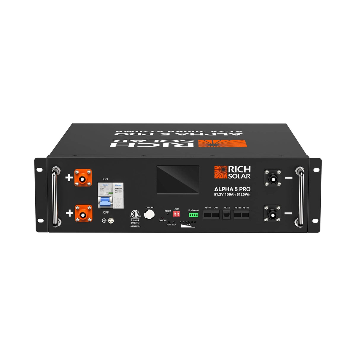 RICH SOLAR ALPHA 5 PRO | 51.2V | 100Ah LiFePO4 Battery | Premium 48V Server Rack Lithium Battery | 7,000 Lifetime Cycles | 10-Year Warranty | UL1973, UL9540A Certified (BACKORDER: 3rd week of June) Server Rack Batteries RICH SOLAR