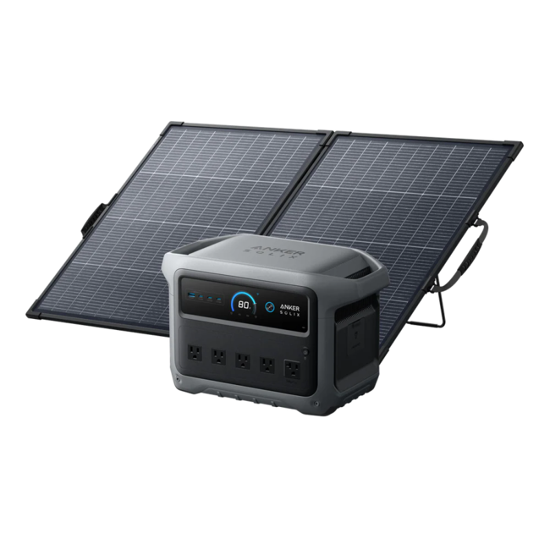 Anker SOLIX C1000 Gen 2 Portable Power Station with 200W Bifacial Solar Panel