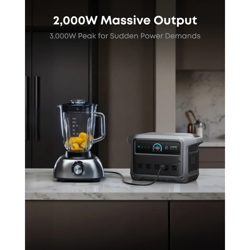 Anker SOLIX C1000 Gen 2 Portable Power Station with 200W Bifacial Solar Panel