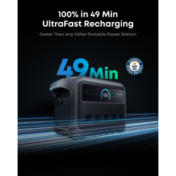 Anker SOLIX C1000 Gen 2 Portable Power Station with 200W Bifacial Solar Panel