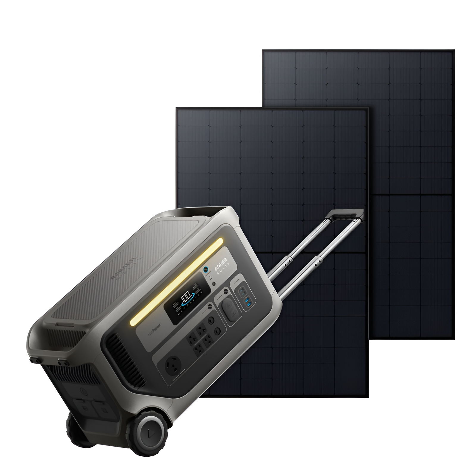 発電機・ポータブル電源 Anker Solix F3000 Portable Power Station Anker SOLIX F3000 Portable Power Station + 2× 440W Rigid Solar Panels
