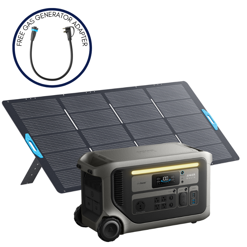 Anker SOLIX F3000 Portable Power Station + 400w Solar Panel (with Free