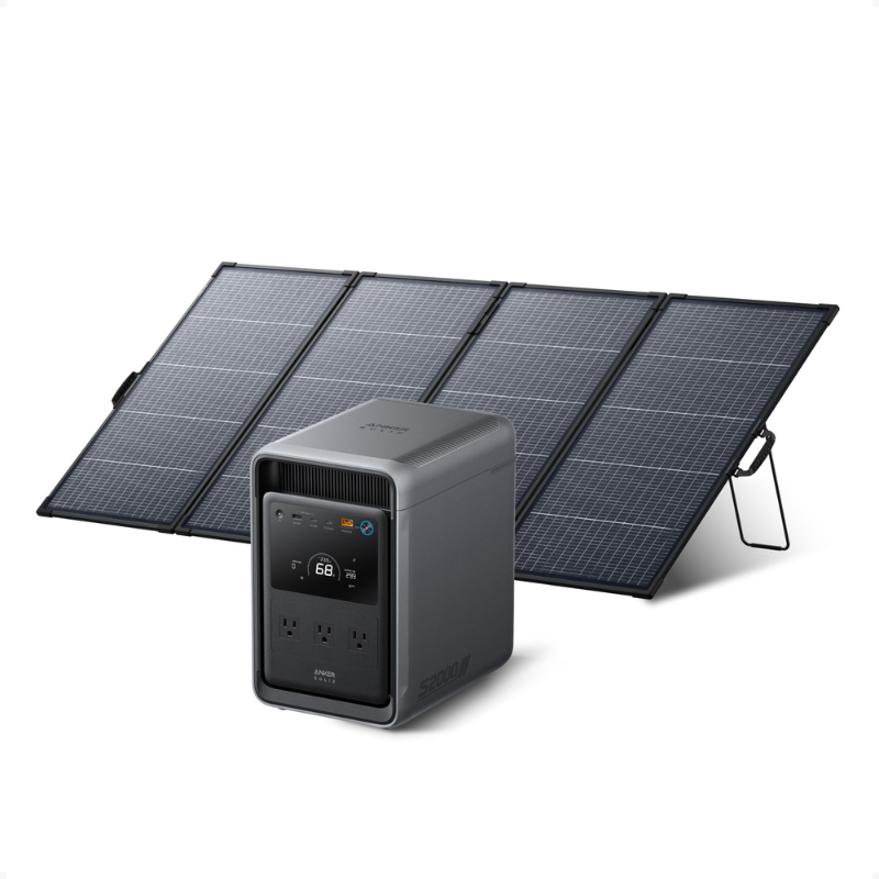 Anker SOLIX S2000 Portable Power Station + PS400 Bifacial Portable Solar Panel