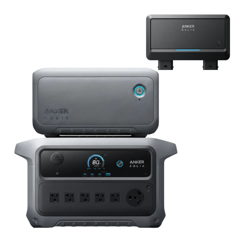 Anker SOLIX C2000 Gen2 Portable Power Station + BP2000 Expansion Battery + Car Alternator Charger