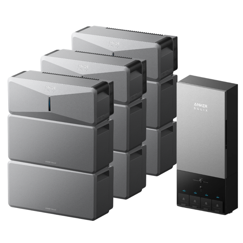 Anker SOLIX E10 | Expandable Whole-Home Backup System | Automatic Kit | UL9540 & UL9540A Certified