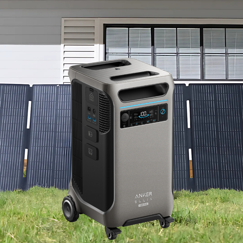 Anker SOLIX F3800 Plus + 400W Solar Panel - With an Extra 1x FREE 400W Anker Solar Panel & Gas Generator Adapter Solar Energy Kits Anker