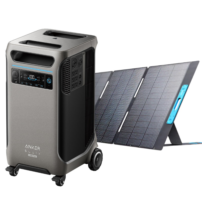 Anker SOLIX F3800 Plus + 400W Solar Panel - With an Extra 1x FREE 400W Anker Solar Panel & Gas Generator Adapter Solar Energy Kits Anker