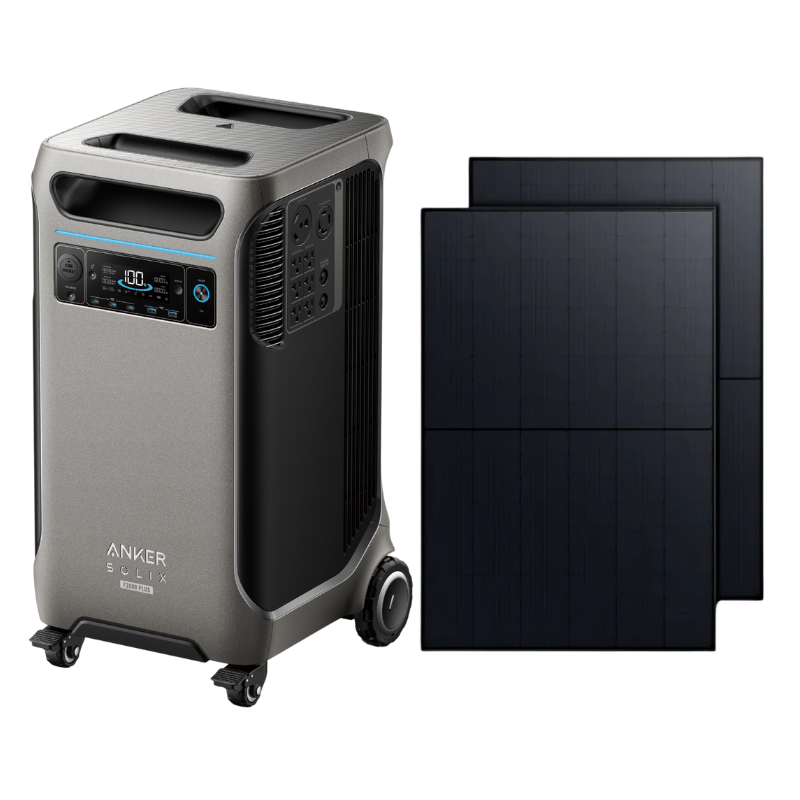 Anker SOLIX F3800 Plus + 410W Rigid Solar Panel - With an Extra 1x FREE 400W Anker Solar Panel & Gas Generator Adapter Solar Energy Kits Anker