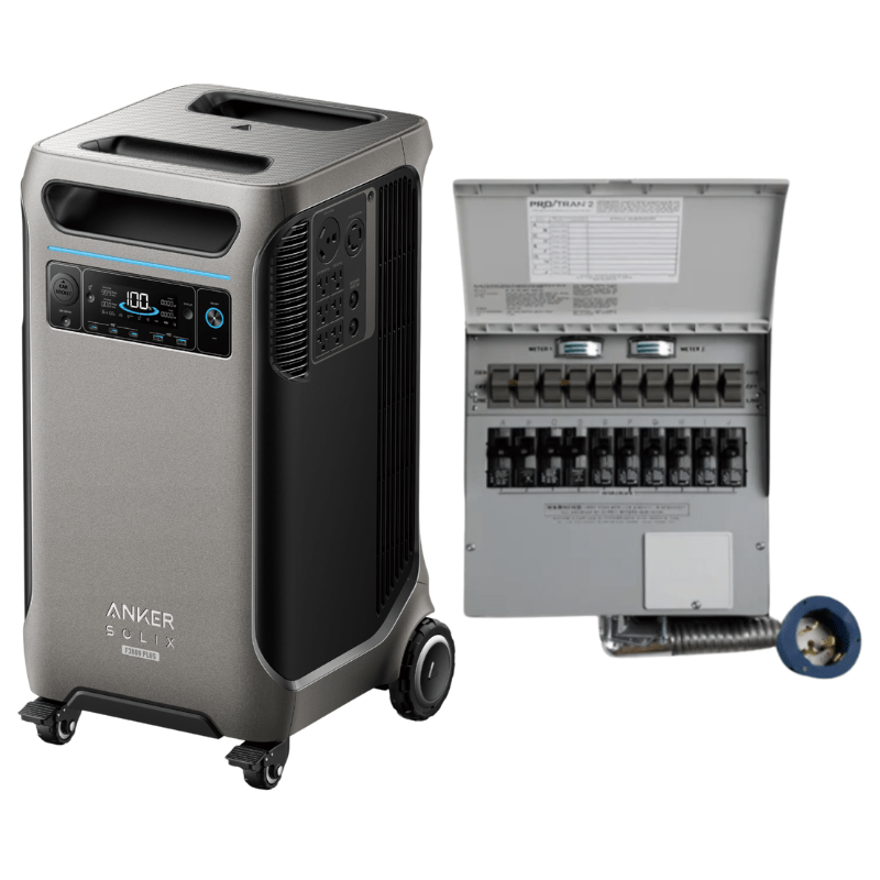 Anker SOLIX F3800 Plus Portable Power Station+ 50A Transfer Switch (With a Free Anker SOLIX F3800 Plus Protective Cover Bag) Solar Energy Kits Anker