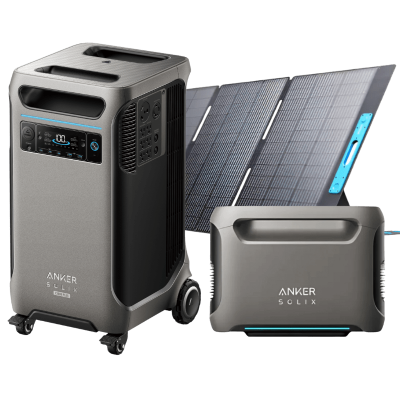 Anker SOLIX F3800 Plus Portable Power Station + Extra Battery + 400W Solar Panel (With a Free Anker SOLIX F3800 Plus Protective Cover Bag) Solar Energy Kits Anker