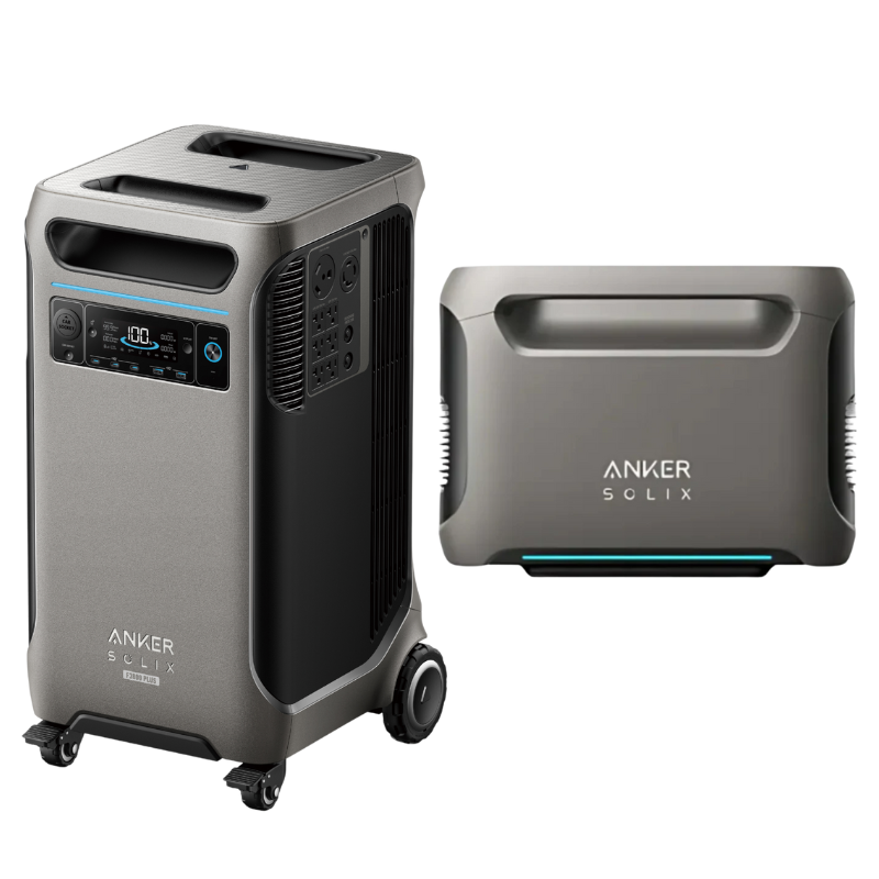 Anker SOLIX F3800 Plus + Extra Battery - With 1x FREE 400W Anker Solar Panel & Gas Generator Adapter Solar Energy Kits Anker