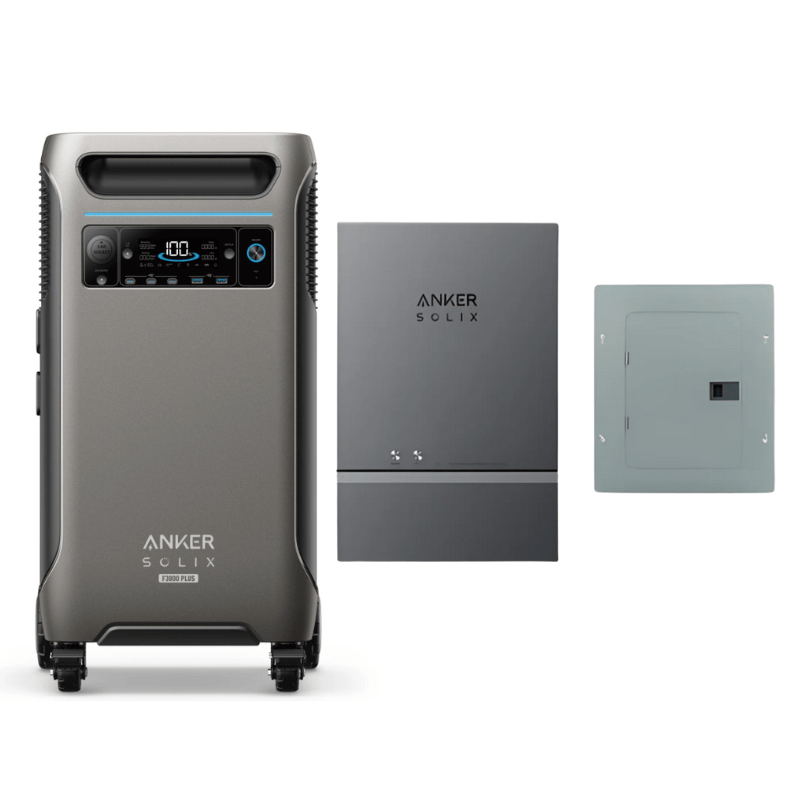 Anker SOLIX F3800 Plus Portable Power Station + Home Power Panel + Sub Panel (With a Free Anker SOLIX F3800 Plus Protective Cover Bag) Solar Energy Kits Anker