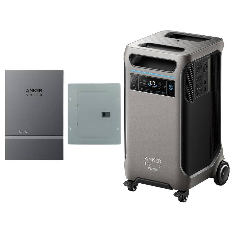 Anker SOLIX F3800 Plus + Home Power Panel + Sub Panel - With 1x FREE 400W Anker Solar Panel & Gas Generator Adapter Solar Energy Kits Anker