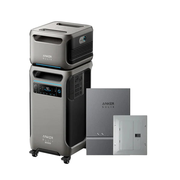Anker SOLIX F3800 Plus Portable Power Station + Anker SOLIX BP3800 Expansion Battery + Home Power Panel + Sub Panel