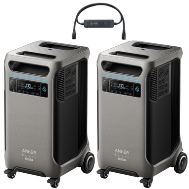 Anker SOLIX F3800 Plus x2 + Double Voltage Hub - With 2x FREE 400W Anker Solar Panels & Gas Generator Adapter Solar Energy Kits Anker