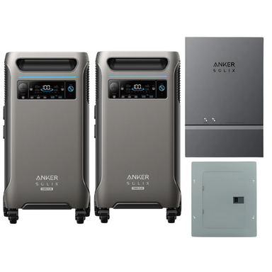 Anker SOLIX F3800 Plus x2 + Home Power Panel + Sub Panel Solar Energy Kits Anker