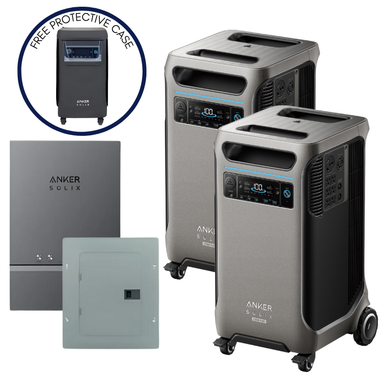 Anker SOLIX F3800 Plus x2 + Home Power Panel + Sub Panel (With a Free Anker SOLIX F3800 Plus Protective Cover Bag) Solar Energy Kits Anker